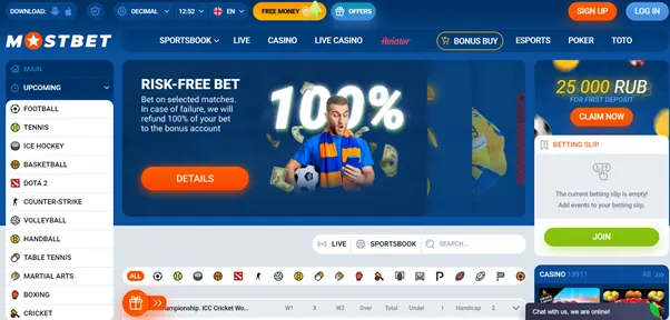 Mostbet homepage