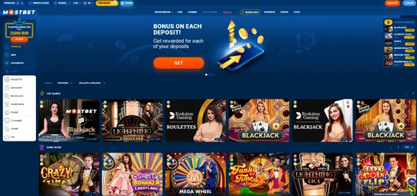 Live Casino at MostBet